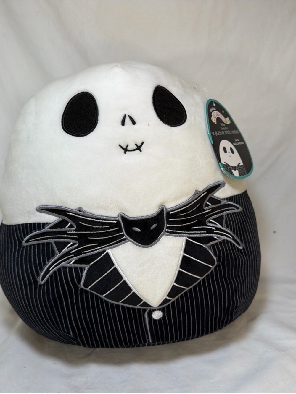 Squishmallows Jack Skellington Style Plush - White & Black